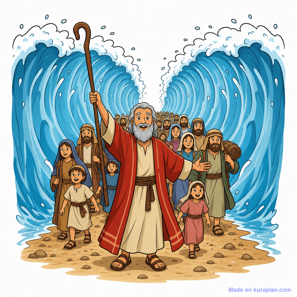 Ot Moses Parts Red Sea