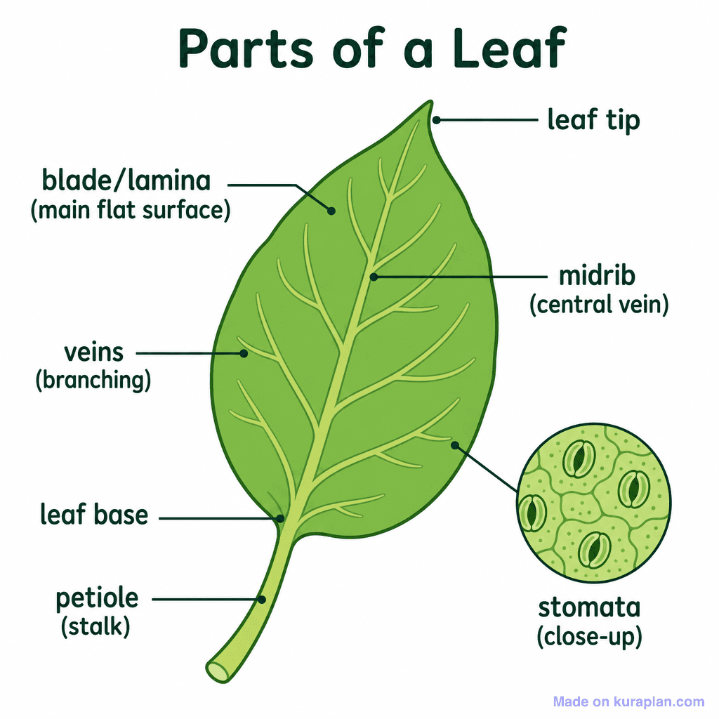Parts of a Leaf (simple)