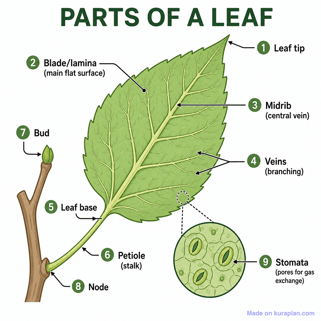 Parts of a Leaf (detailed)