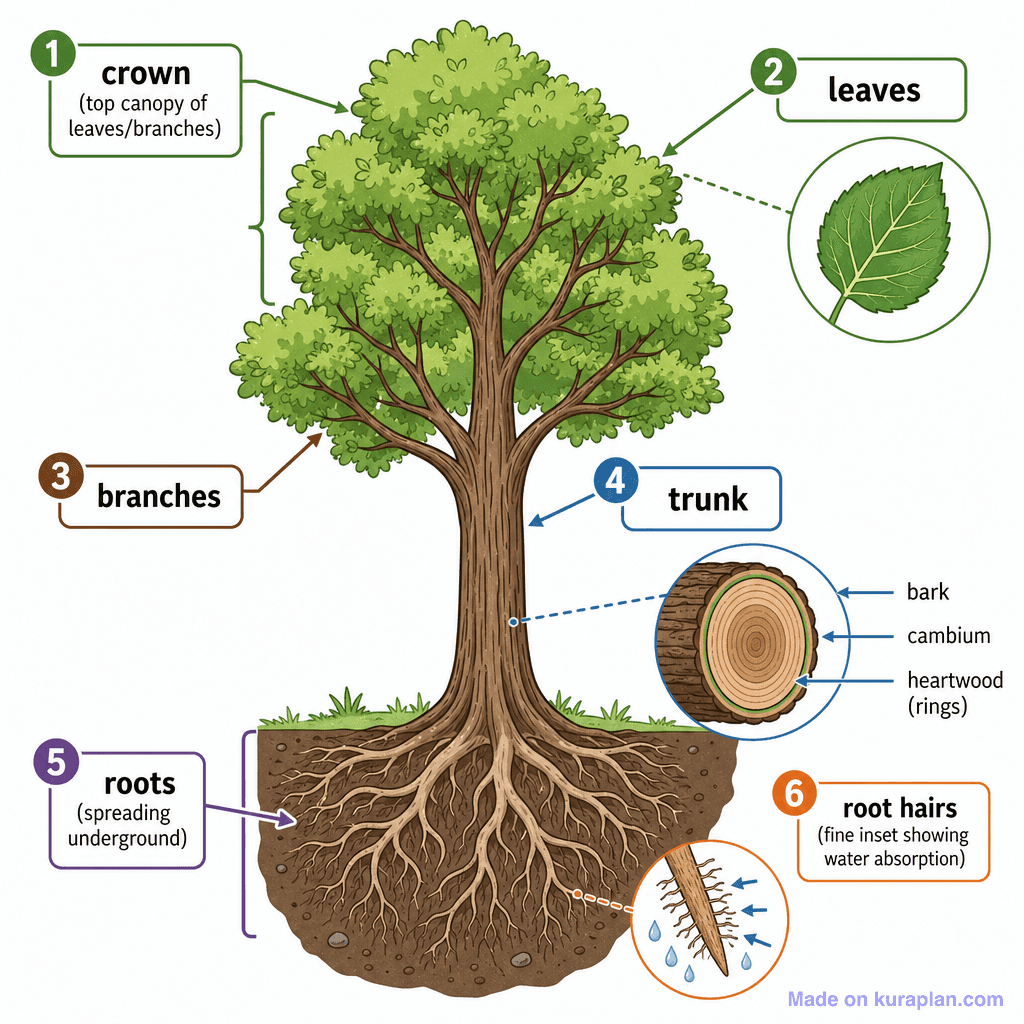 Parts of a Tree (detailed)