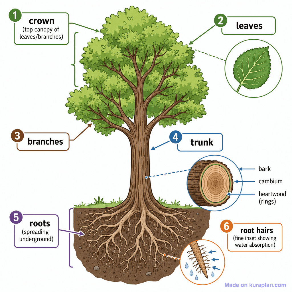 Parts of a Tree (detailed)