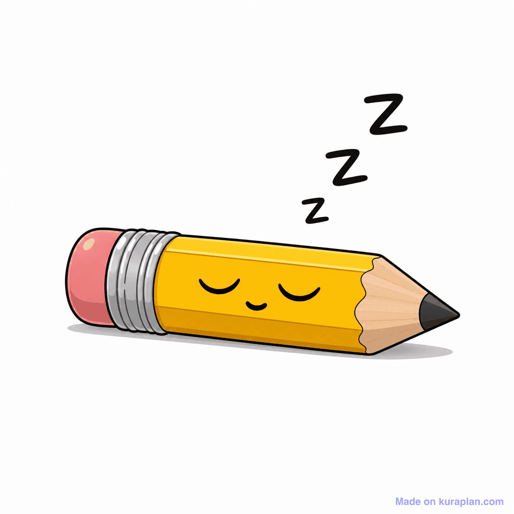Personification Sleeping Pencil