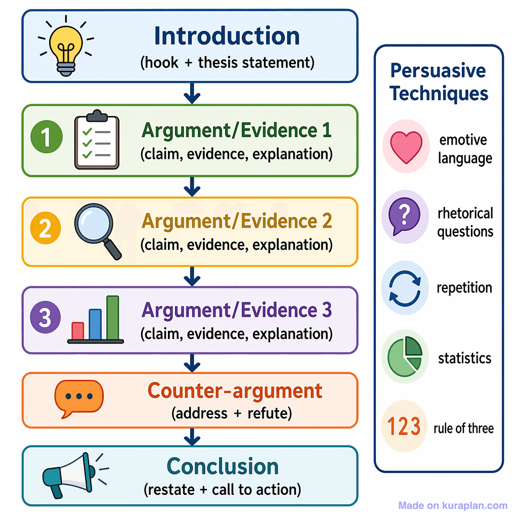 Persuasive Writing Structure Organiser (simple)