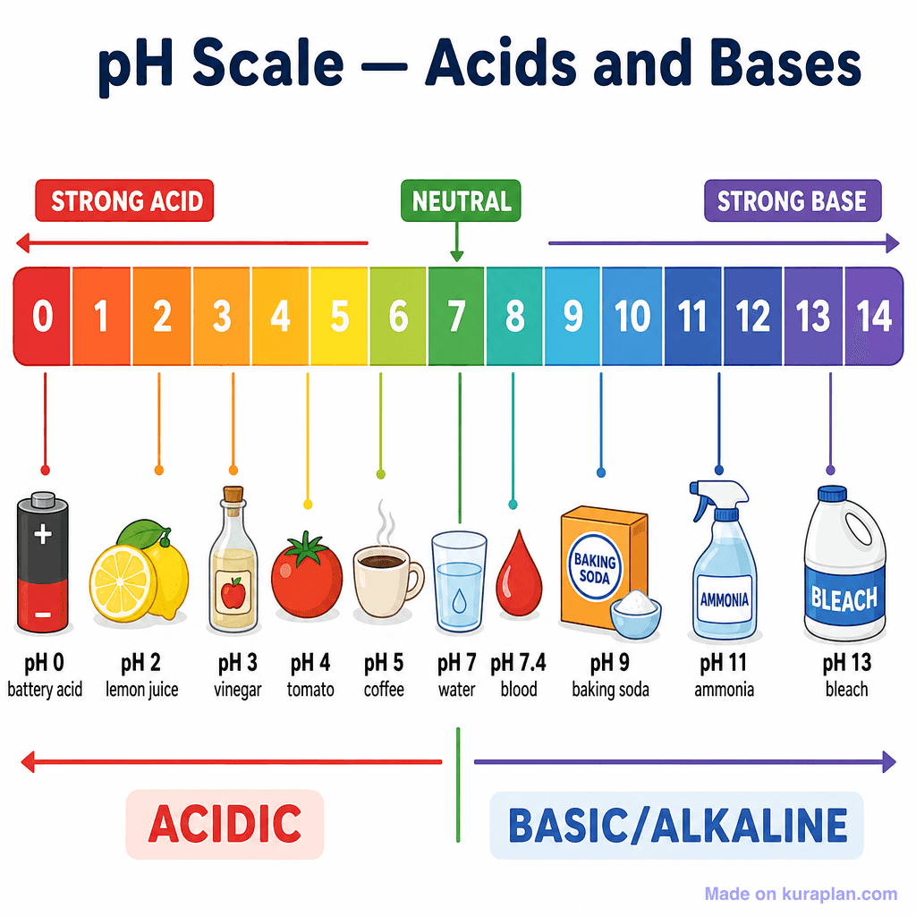pH Scale — Acids and Bases (simple)