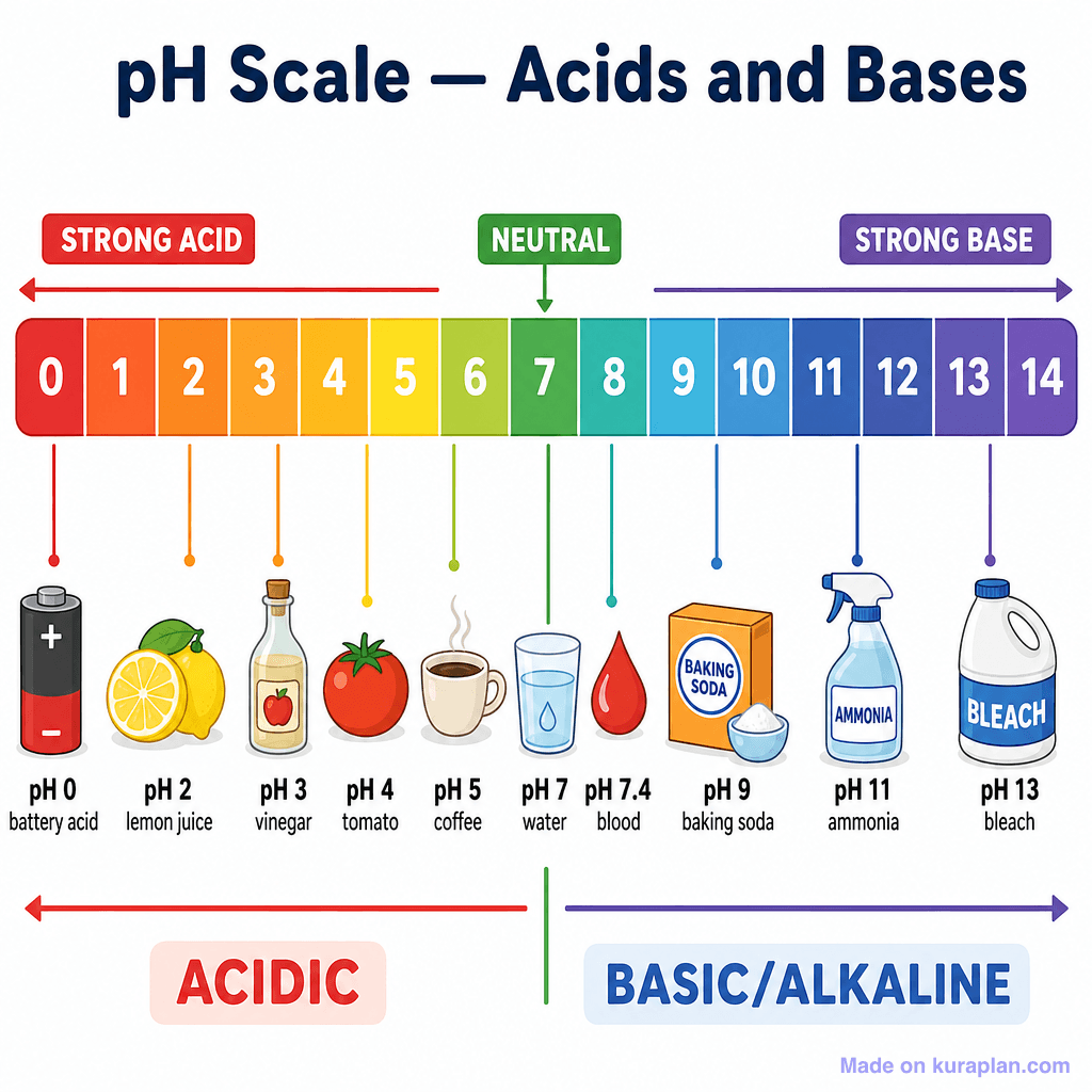 pH Scale — Acids and Bases (simple)
