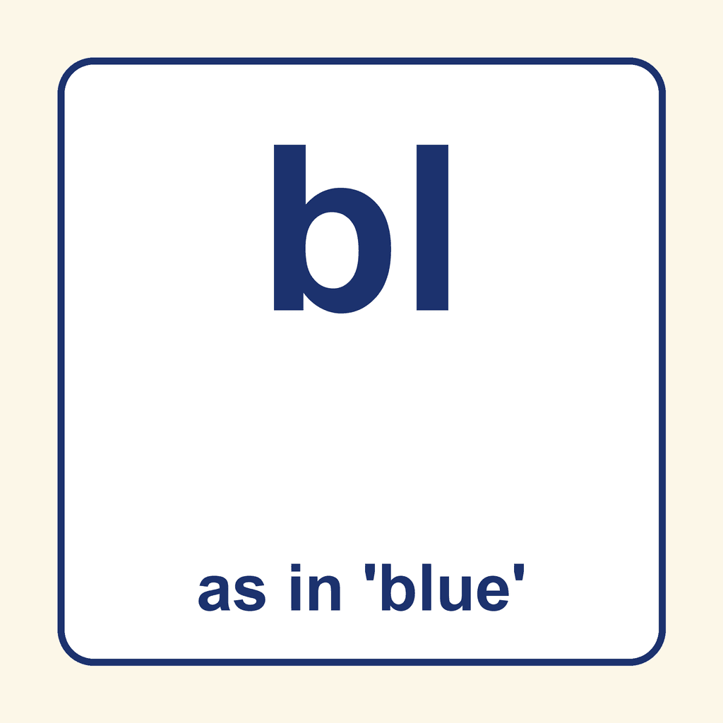 Phonics Blend — 'bl' as in blue