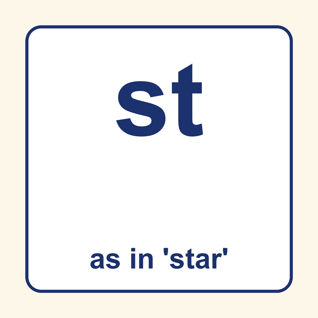 Phonics Blend — 'st' as in star