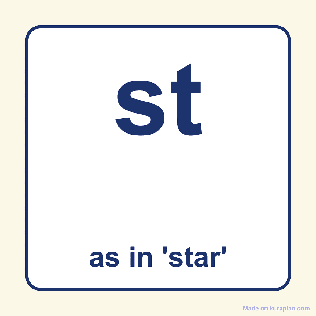 Phonics Blend — 'st' as in star