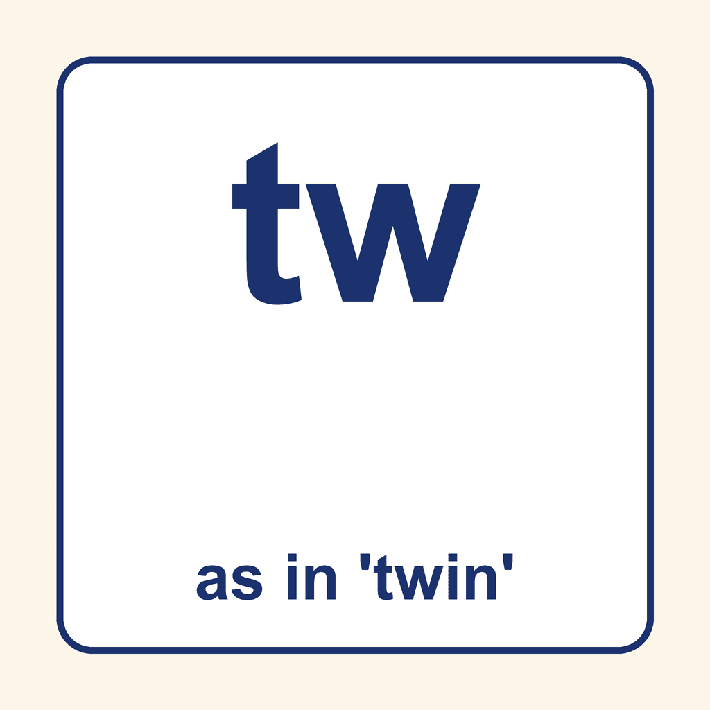 Phonics Blend — 'tw' as in twin