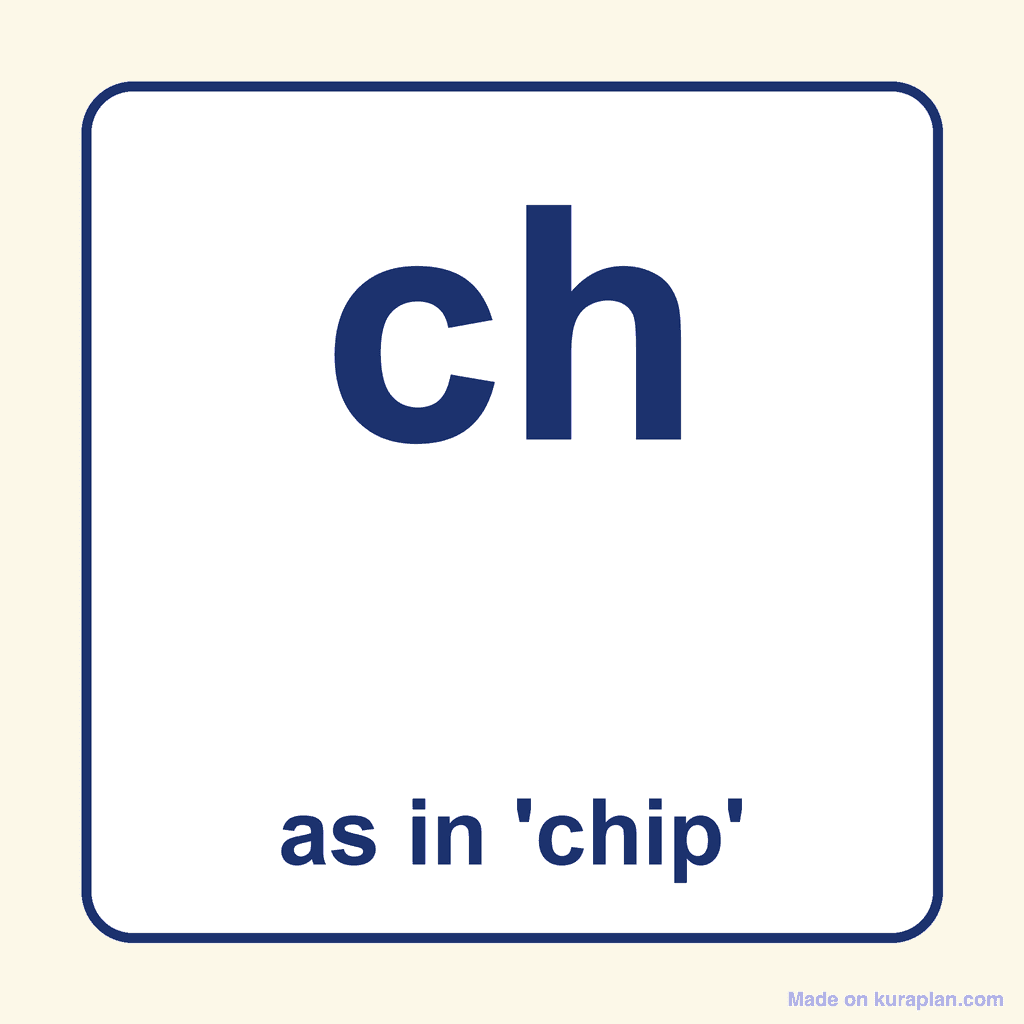 Phonics Digraph — 'ch' as in chip