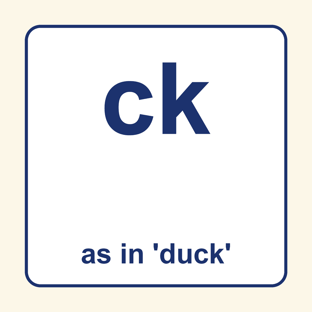 Phonics Digraph — 'ck' as in duck
