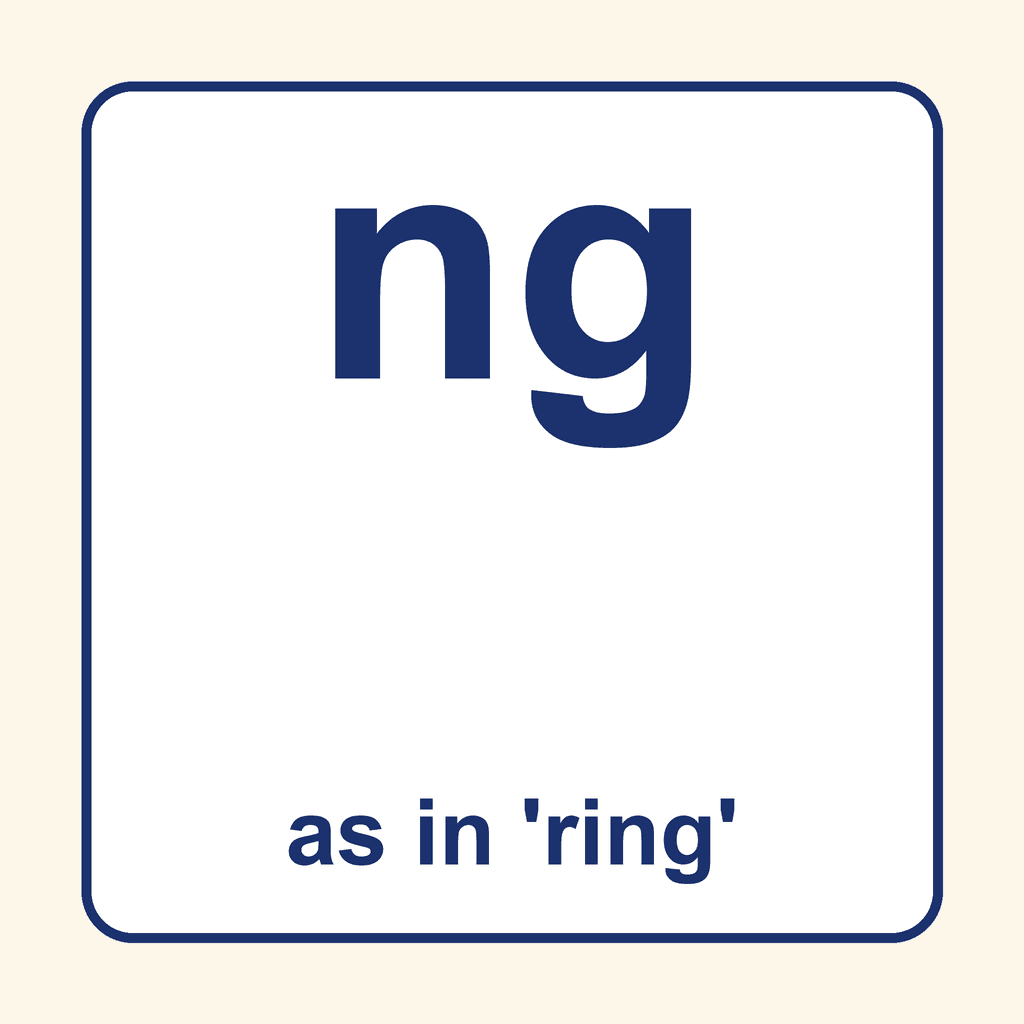 Phonics Digraph — 'ng' as in ring