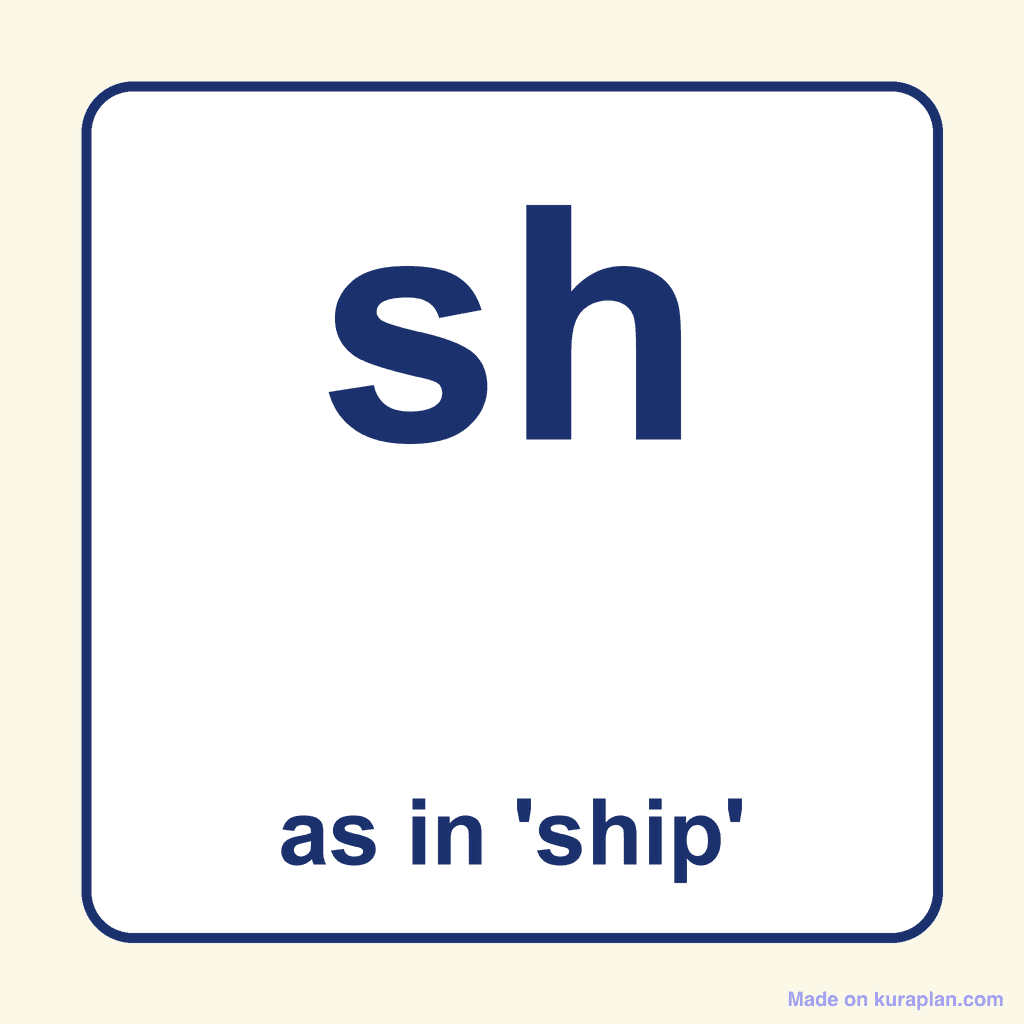 Phonics Digraph — 'sh' as in ship