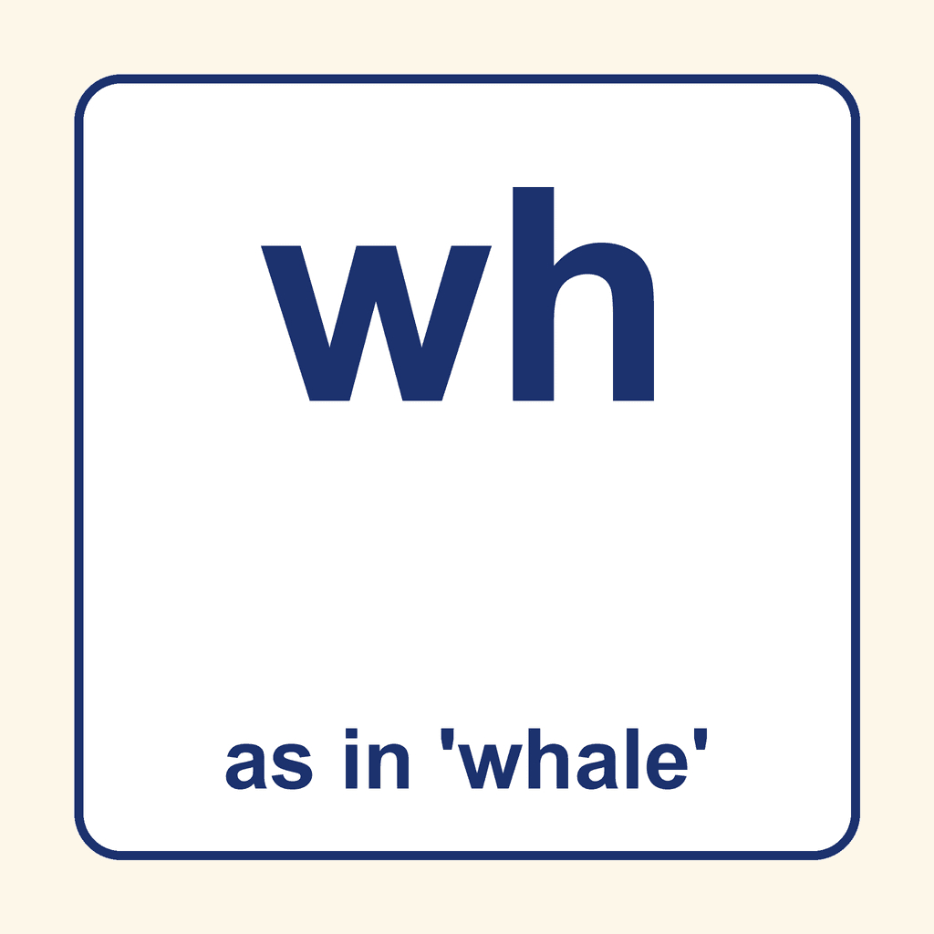Phonics Digraph — 'wh' as in whale