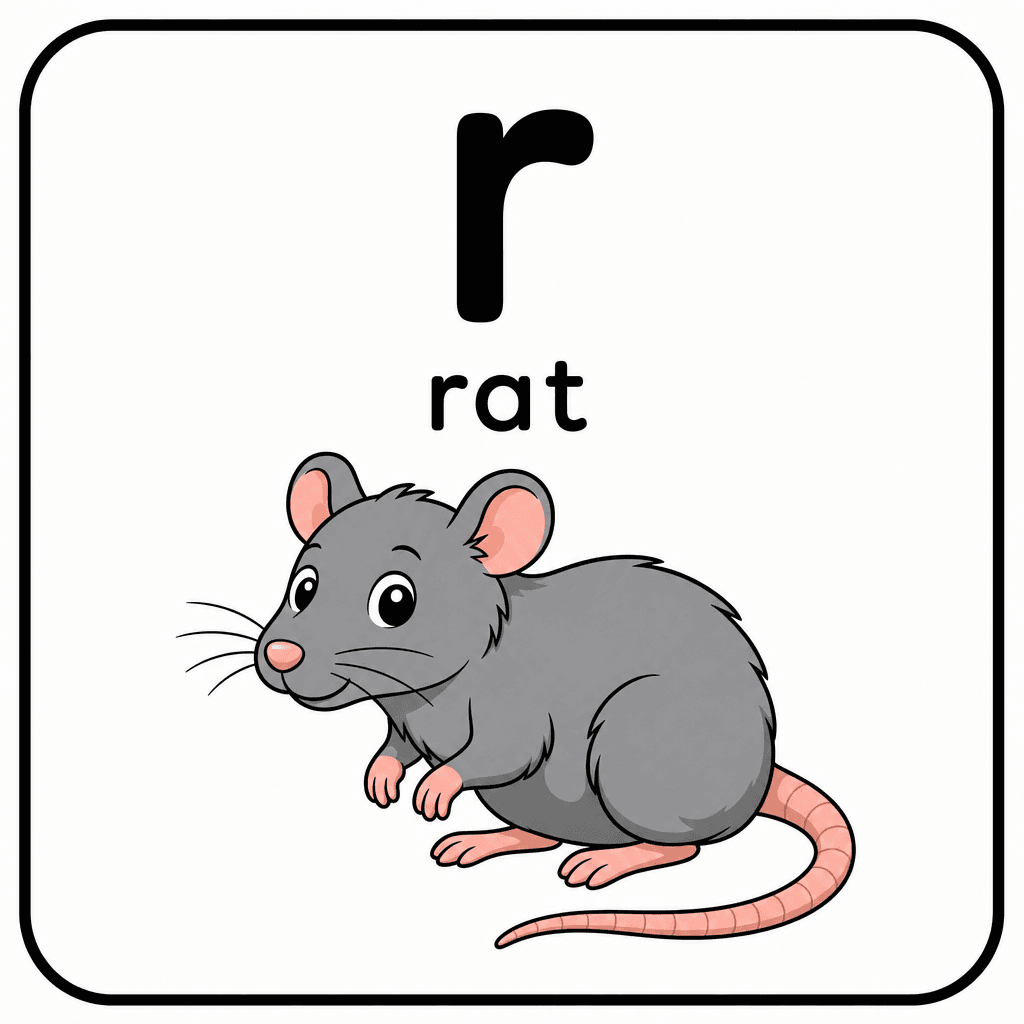 Phonics Sound "r" — rat