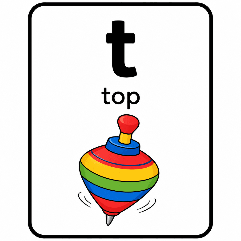 Phonics Sound "t" — top