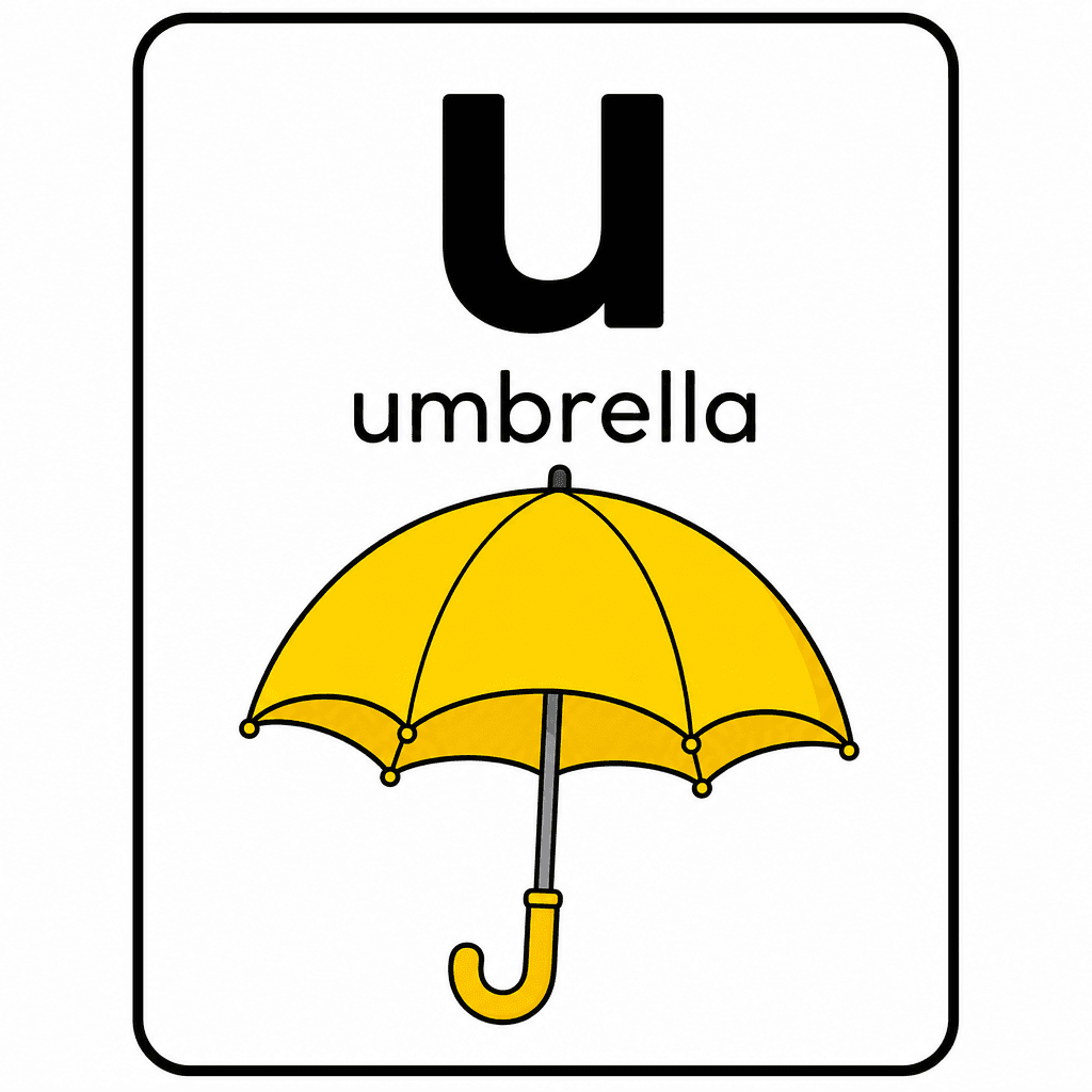 Phonics Sound "u" — umbrella