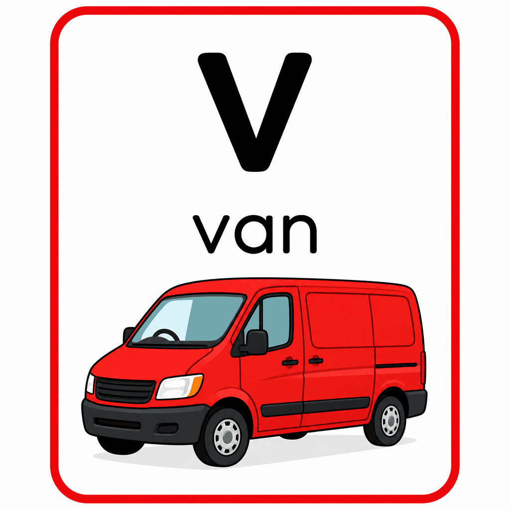 Phonics Sound "v" — van