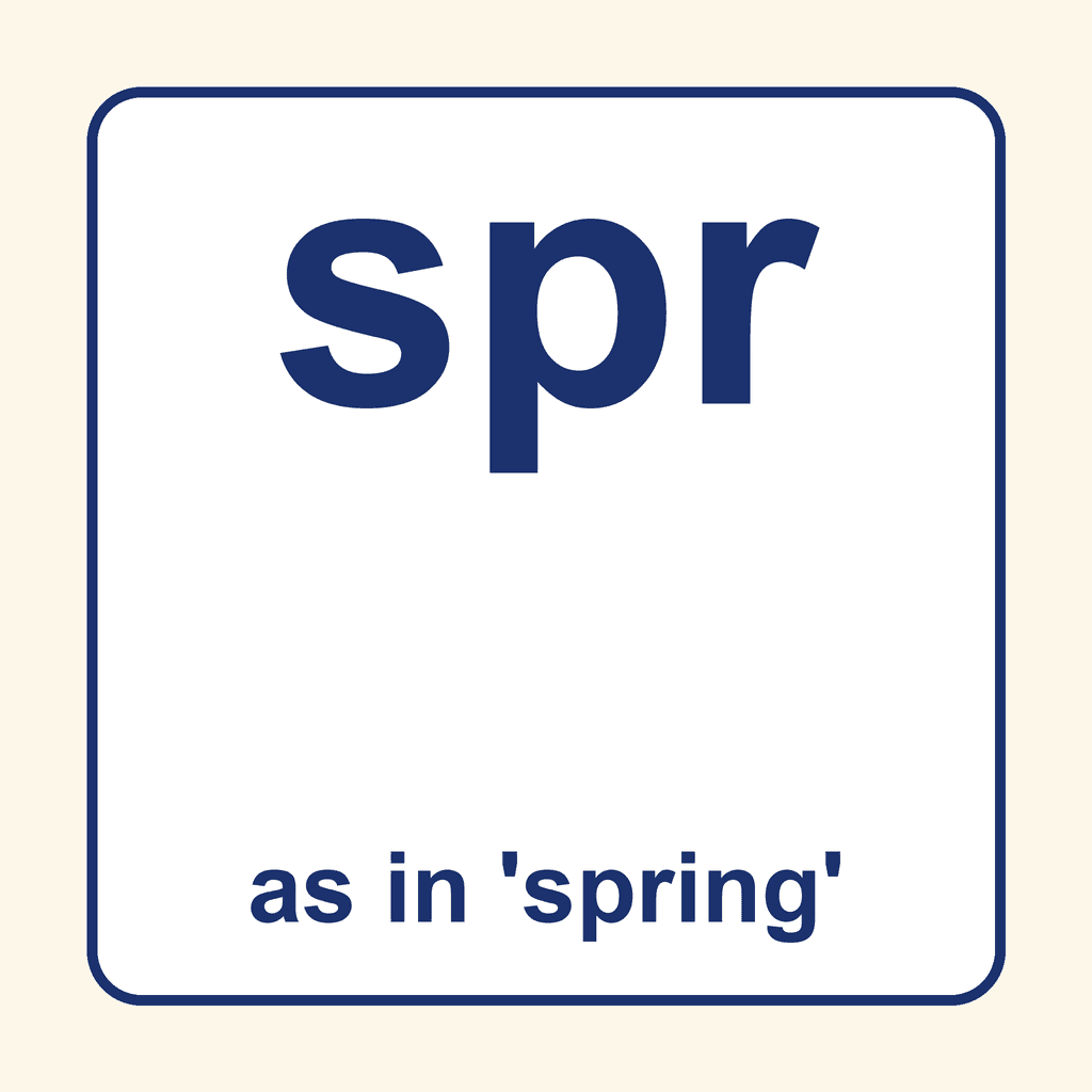 Phonics Trigraph — 'spr' as in spring