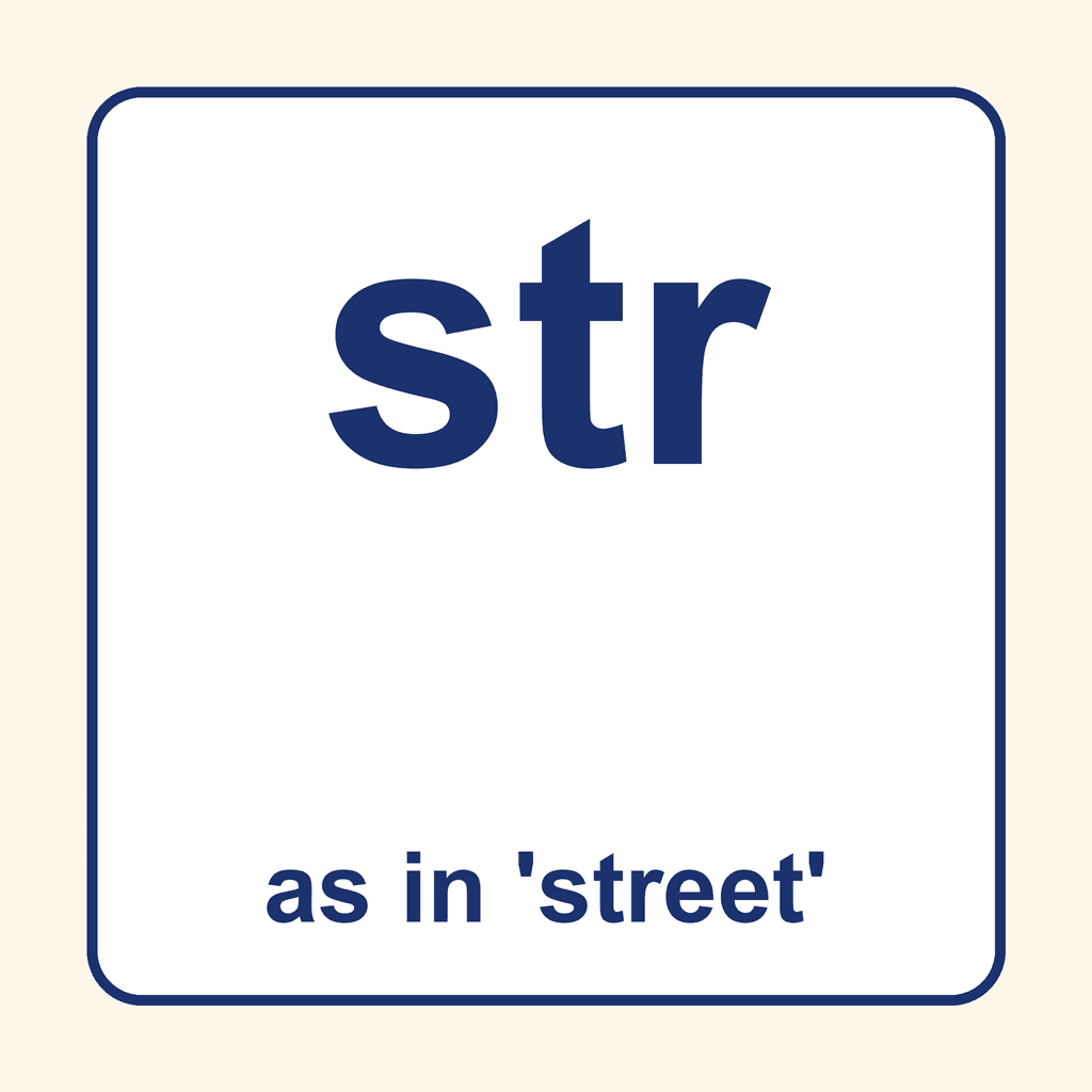 Phonics Trigraph — 'str' as in street