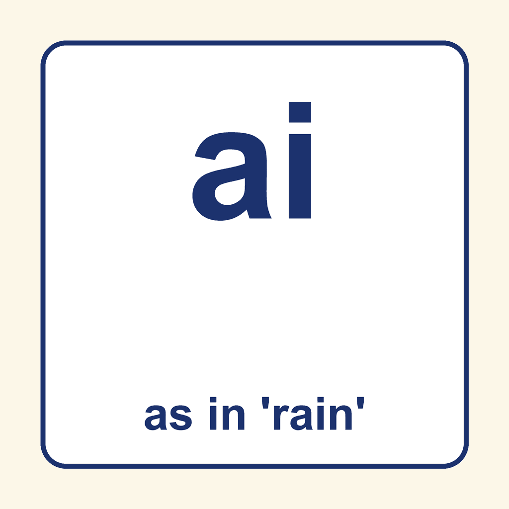 Phonics Vowel Digraph — 'ai' as in rain