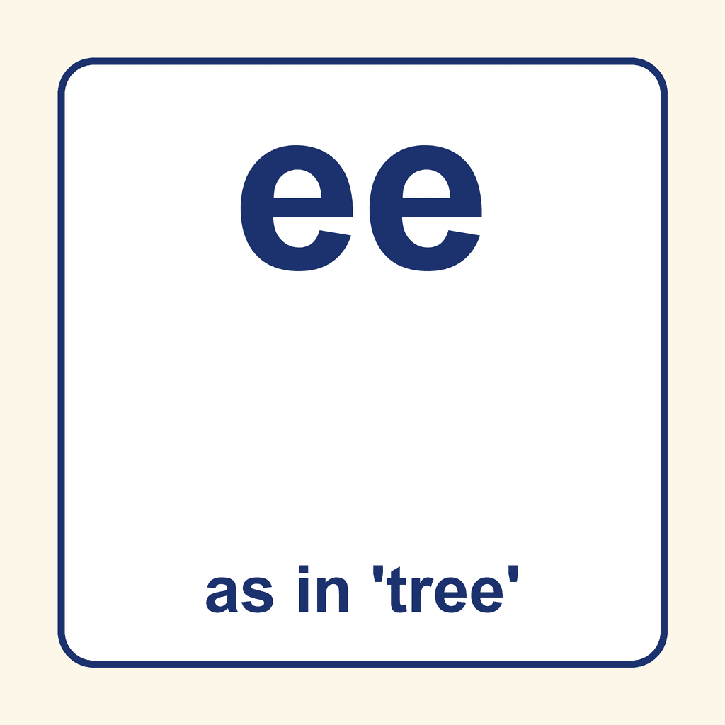 Phonics Vowel Digraph — 'ee' as in tree