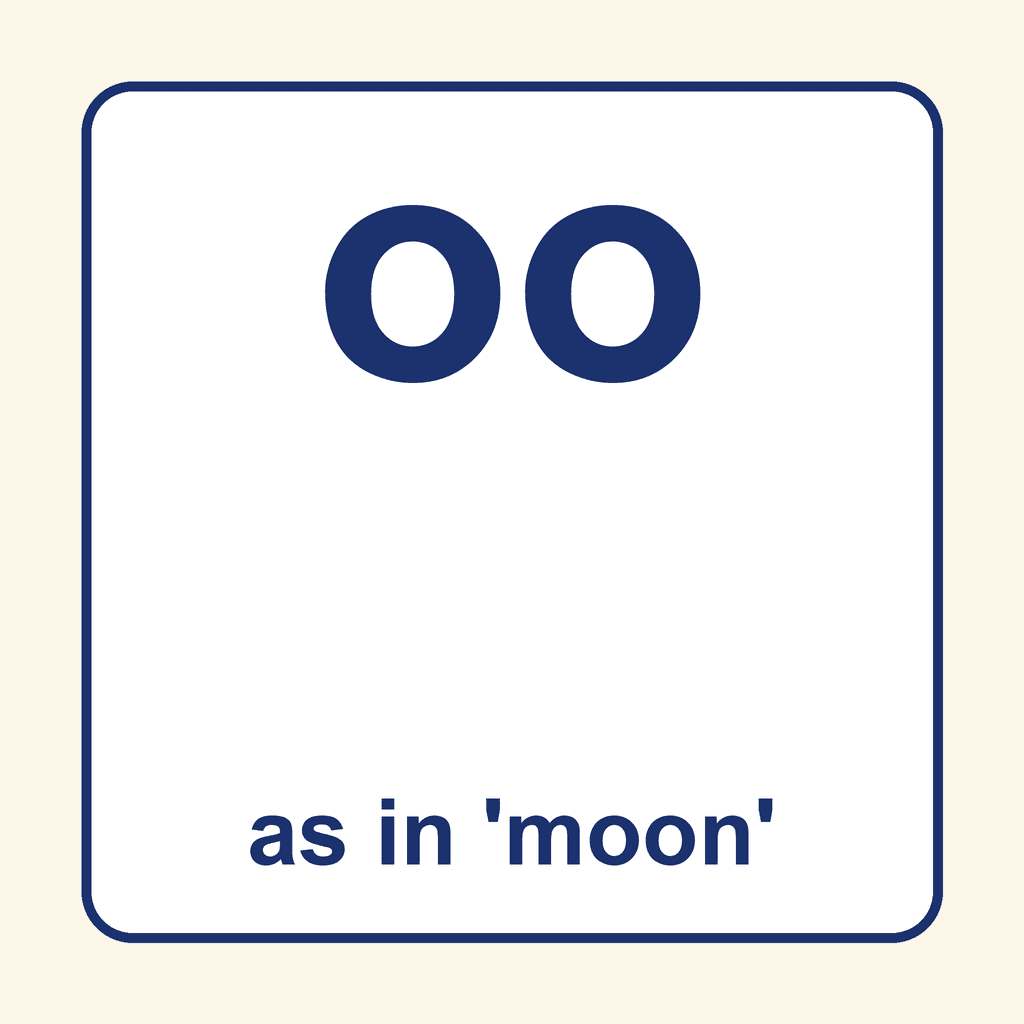 Phonics Vowel Digraph — 'oo' as in moon