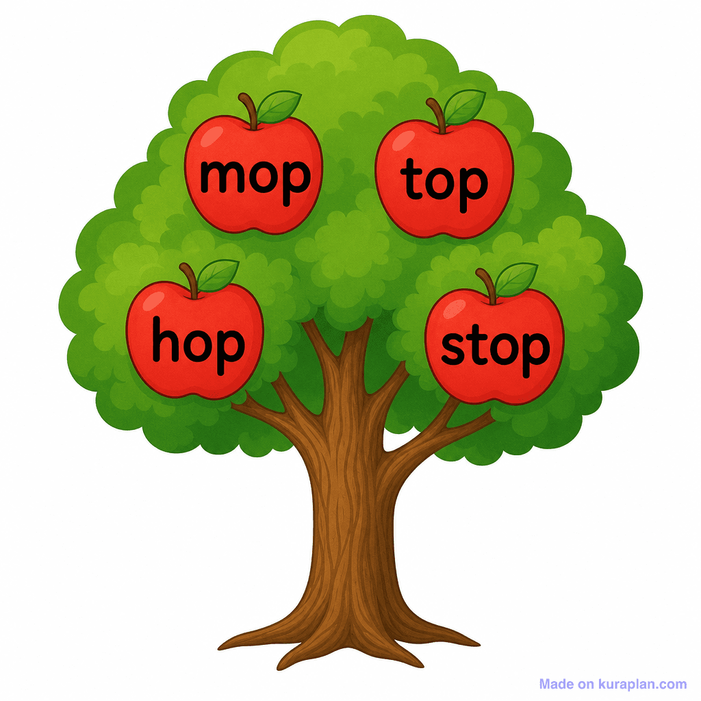 Phonics Word Family Op Tree