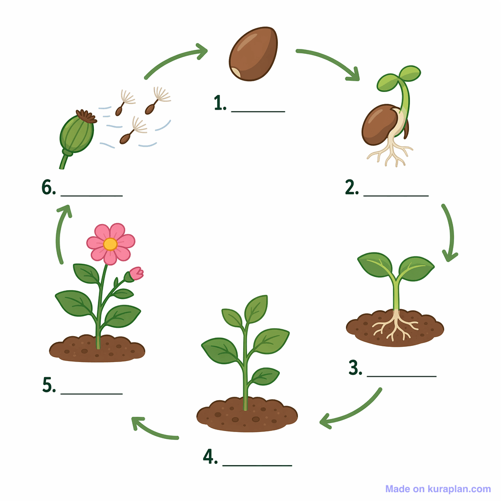 Plant Life Cycle (simple, unlabeled)