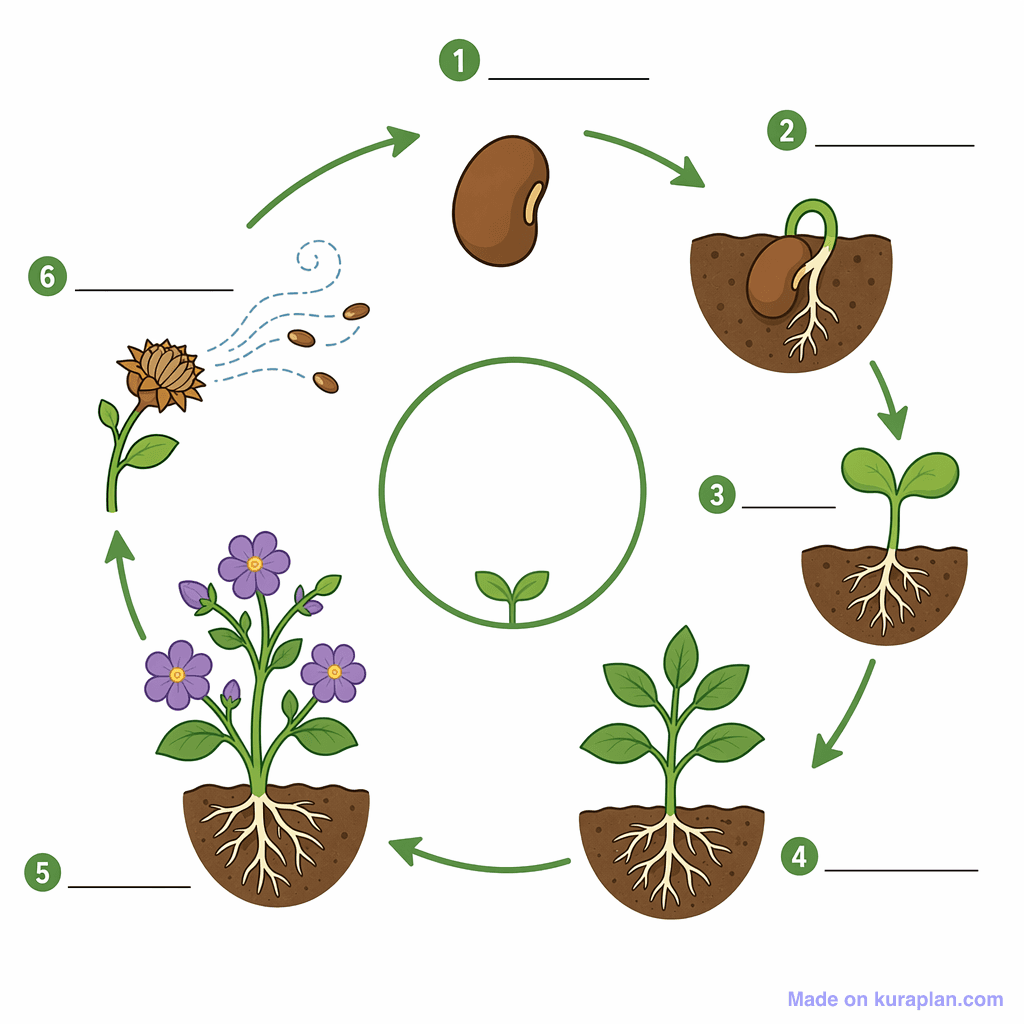 Plant Life Cycle (detailed, unlabeled)