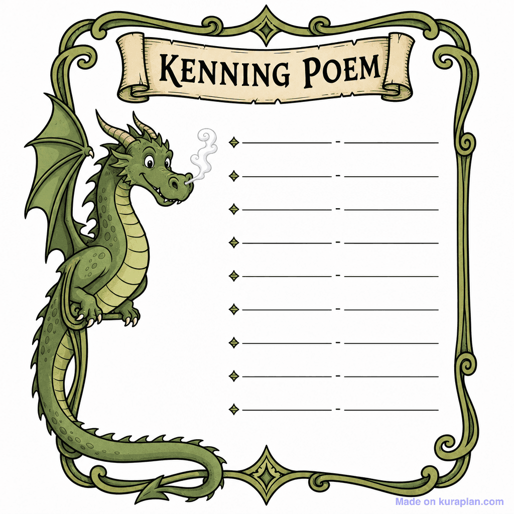 Poetry Kenning Dragon Template