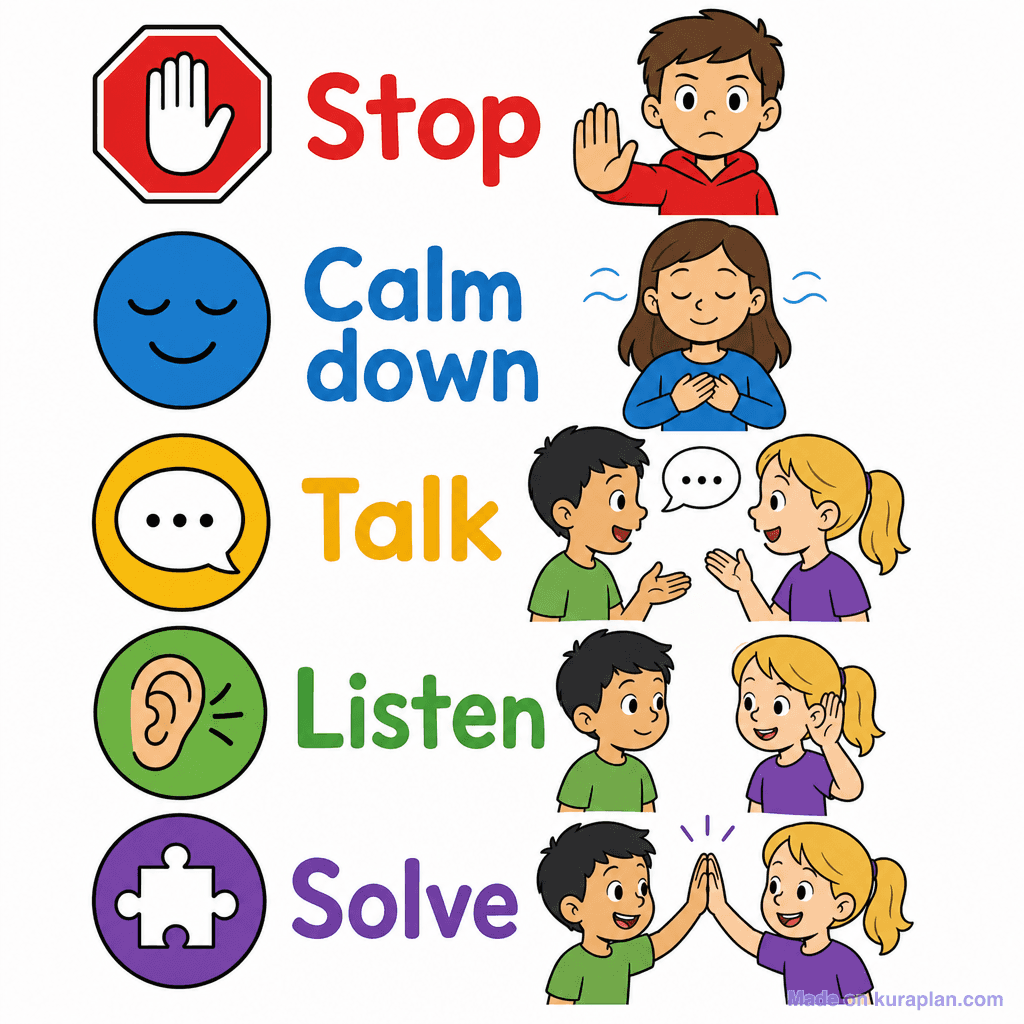 Pshe Conflict Resolution 5 Step
