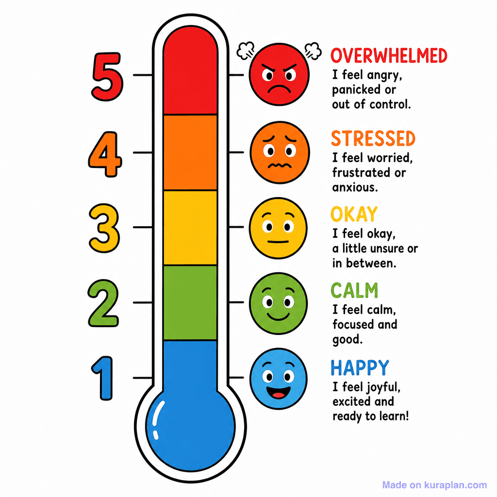 Pshe Emotion Thermometer 5 Level