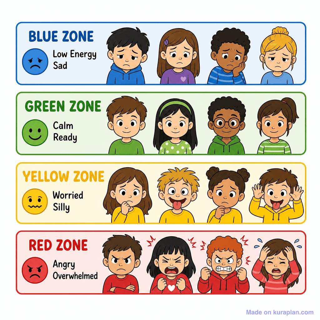 Pshe Zones Of Regulation 4 Strip