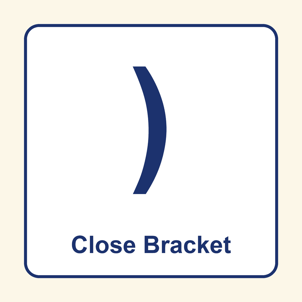 Punctuation — Close Bracket