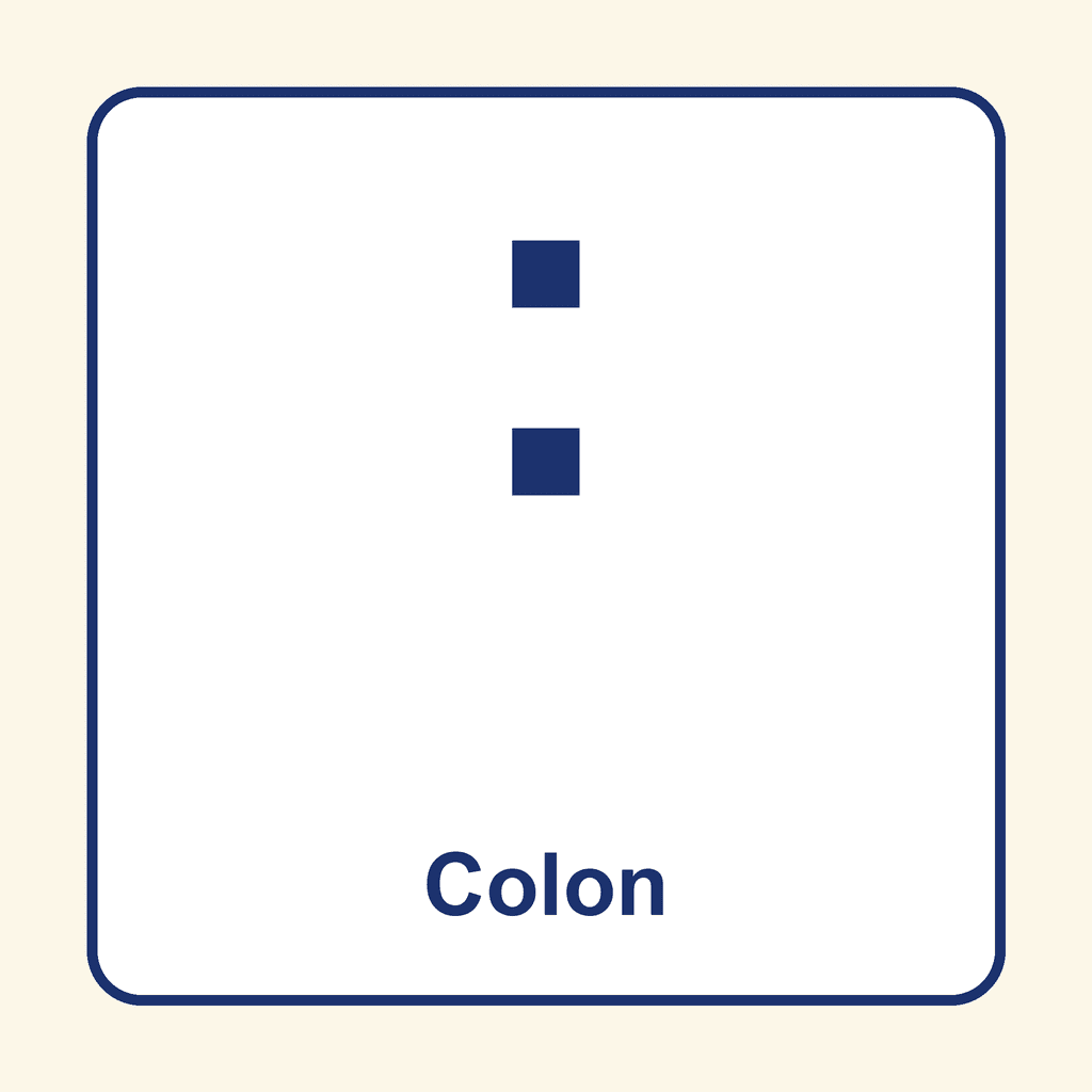 Punctuation — Colon
