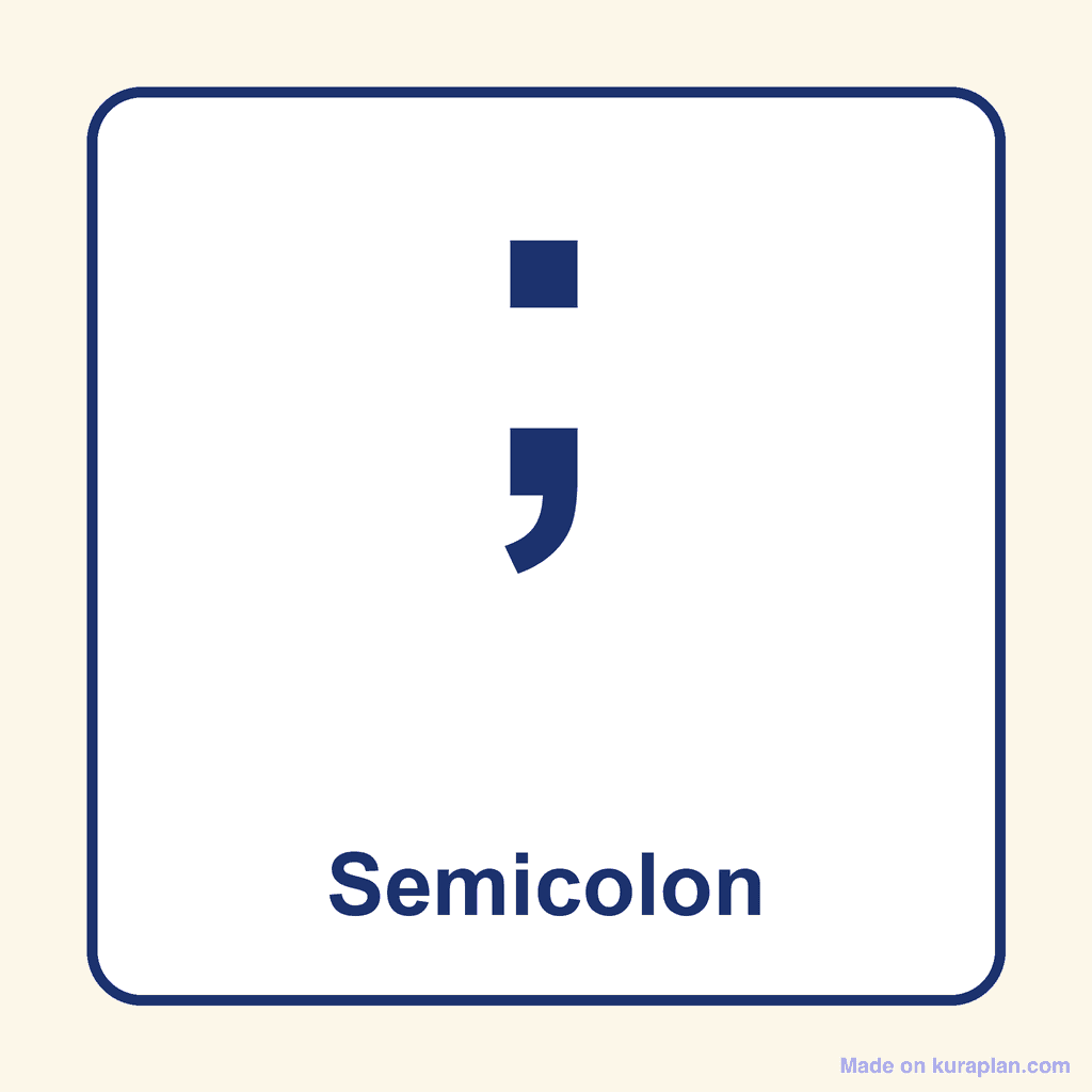 Punctuation — Semicolon