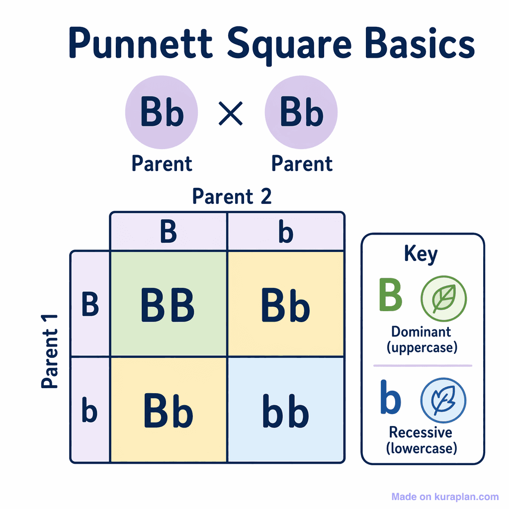 Punnett Square Basics (simple)