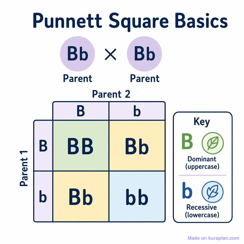 Punnett Square Basics (simple)