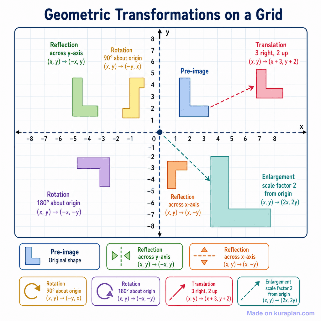 Geometric Transformations on a Grid (simple)