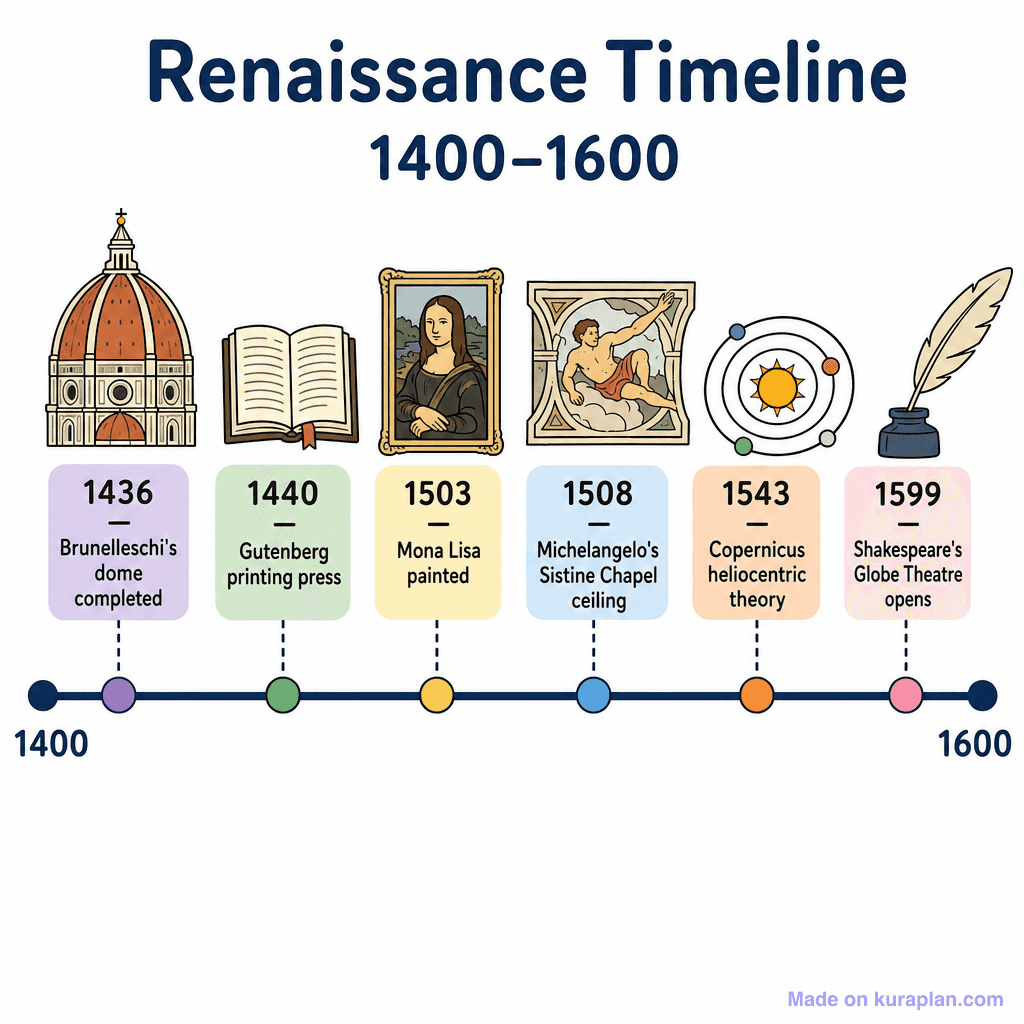 Renaissance Timeline (1400–1600) (simple)