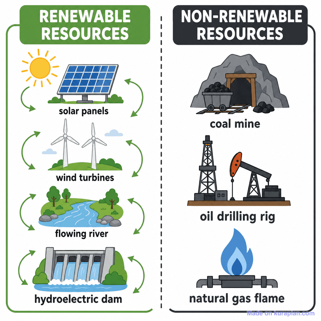 Renewable vs Non-Renewable Resources (simple)