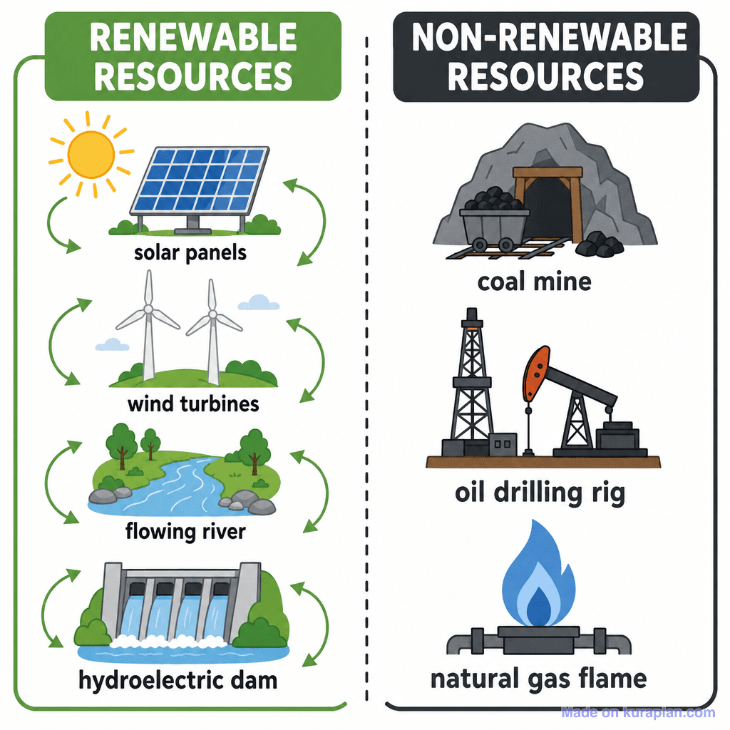 Renewable vs Non-Renewable Resources (simple)