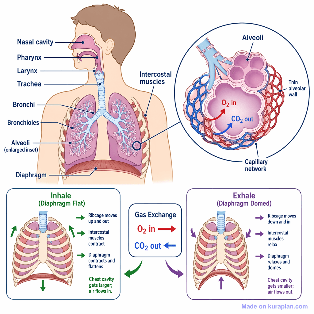 The Respiratory System and Gas Exchange (detailed)