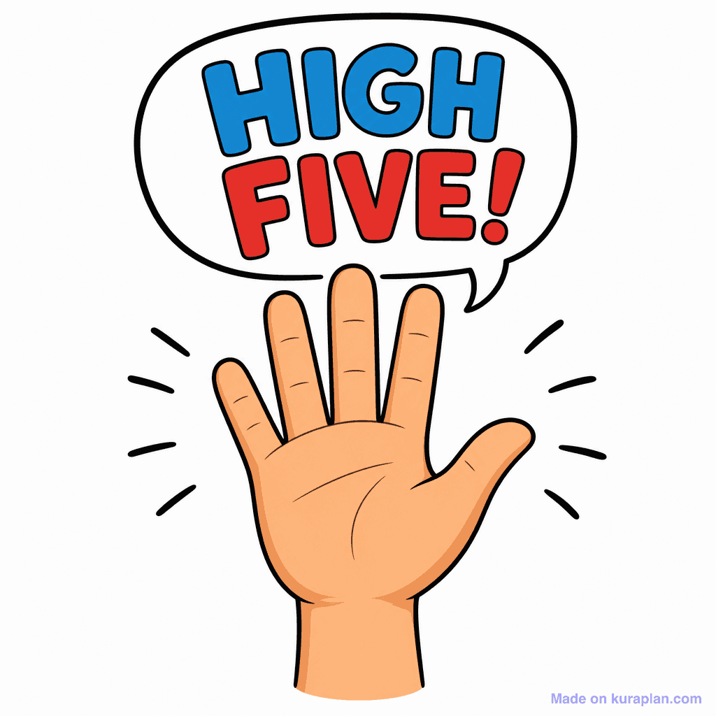 High Five Hand Sticker