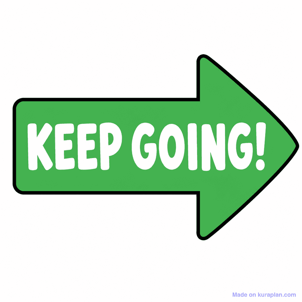 Keep Going Arrow Sticker