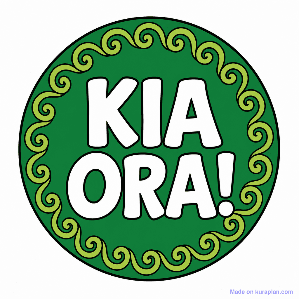 Kia Ora Round Sticker