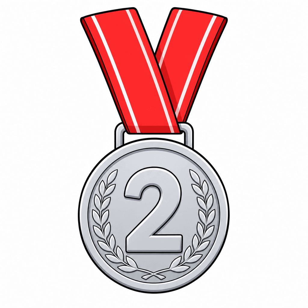 Silver Medal Sticker