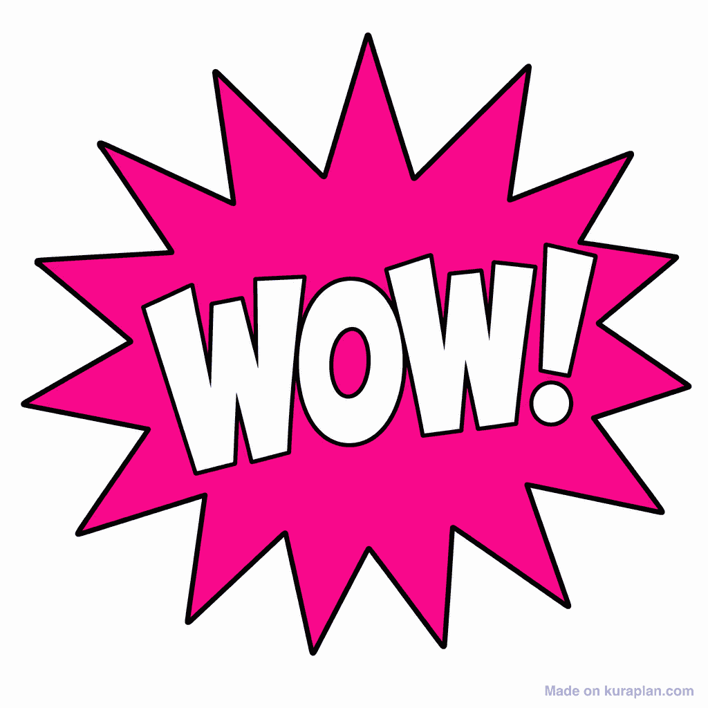 WOW Burst Sticker