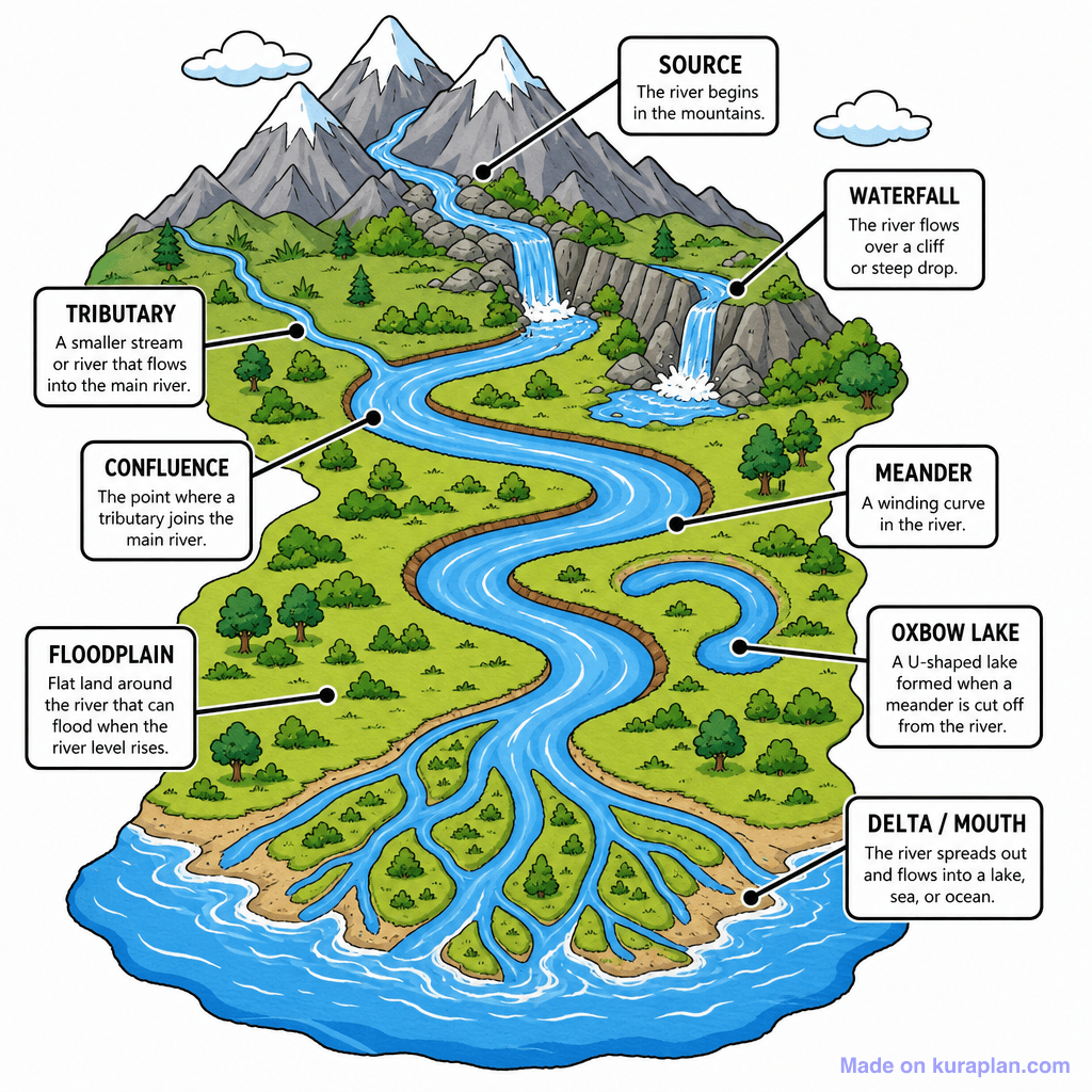 River Full Diagram Source To Mouth